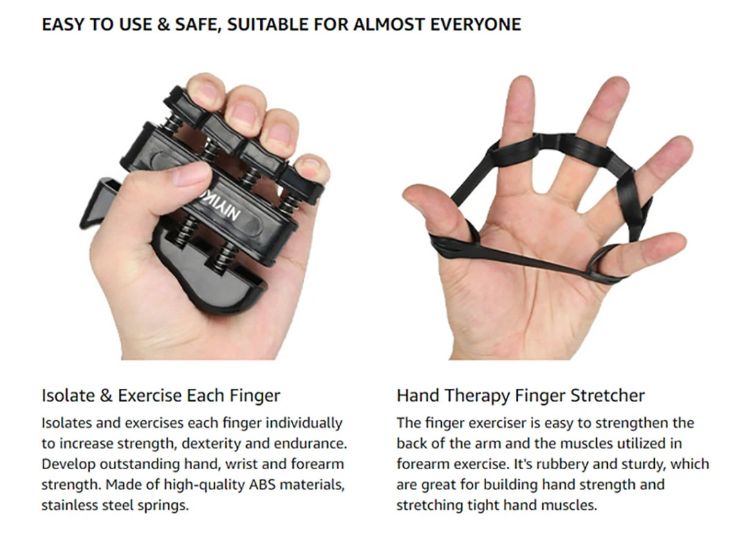 Non-Slip Gripper Forearm Wrist Strengthener with Hand Grip Spring