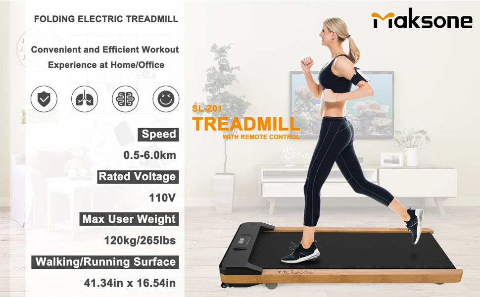 Factory Folding Electric Home Running Machine Mini Fitness Equipment Folding Walkingpad Desk Flat Wooden Home Treadmill