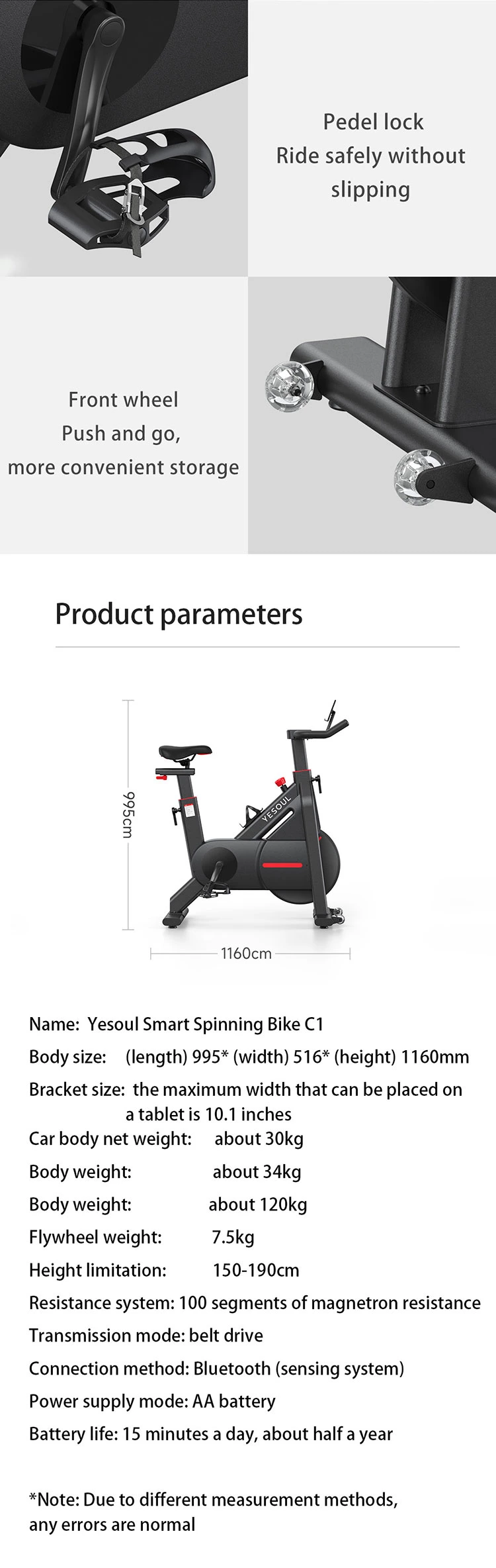 Yesoul New Commercial Indoor Training Home Gym Fitness Equipment Exercise Machine Magnetic Spinning Exercise Home Fitness Spin Bike Sports Bike