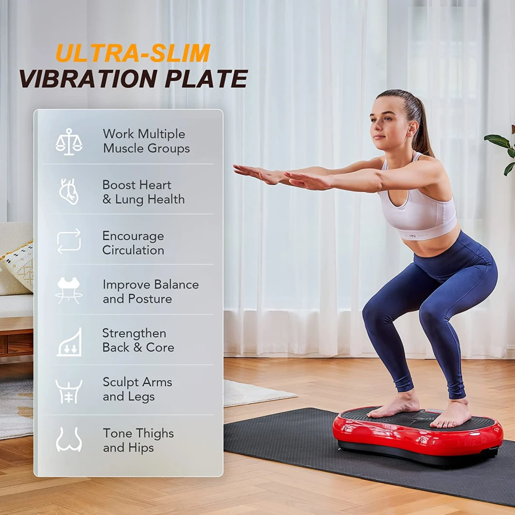 Vibration Plate Power Platform Machine Whole Full Body Shape Exercise Fit Massage