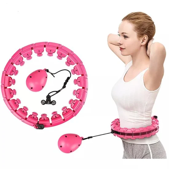 24 Abschnitte Non-Drop Fitness Infinity Weighted Smart Hula Hoops mit Zähler für Gewichtsverlust-Fitness